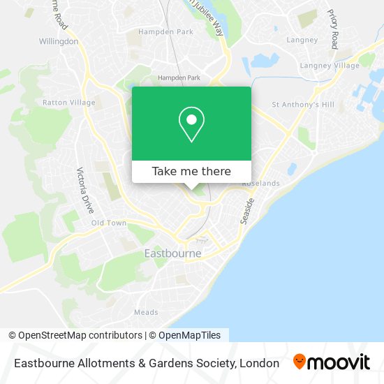 Eastbourne Allotments & Gardens Society map