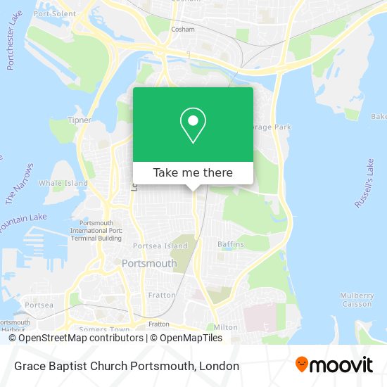 Grace Baptist Church Portsmouth map