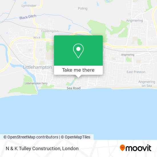N & K Tulley Construction map