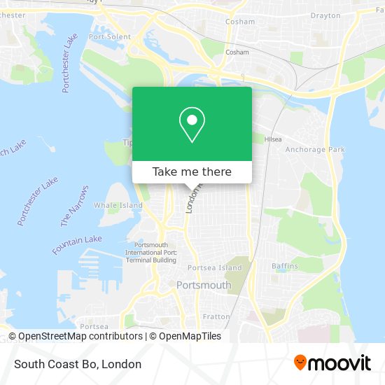 South Coast Bo map