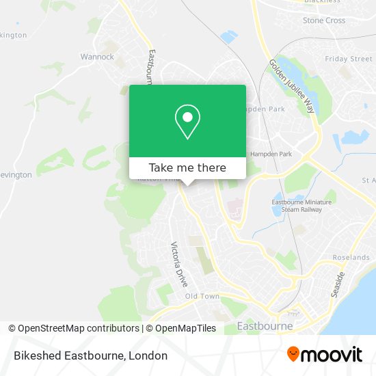 Bikeshed Eastbourne map