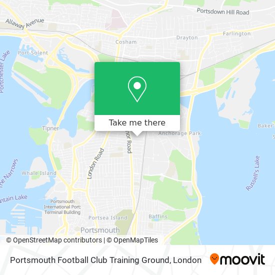Portsmouth Football Club Training Ground map