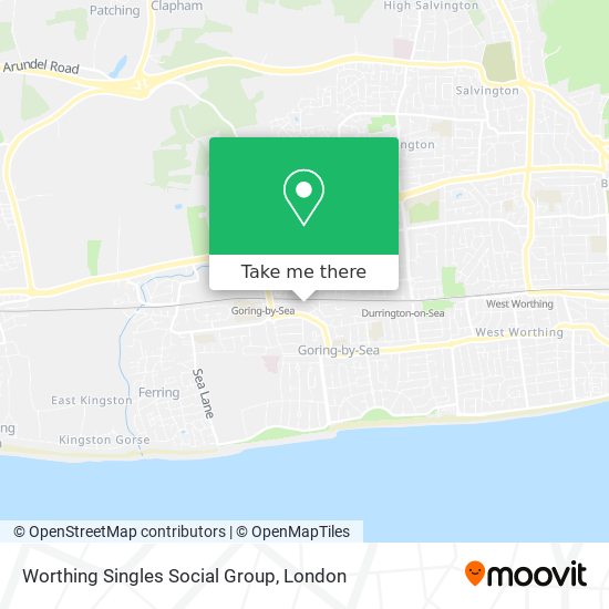 Worthing Singles Social Group map