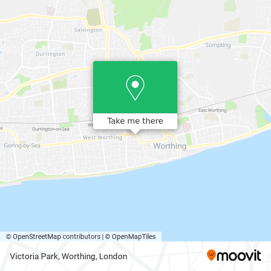 Victoria Park, Worthing map