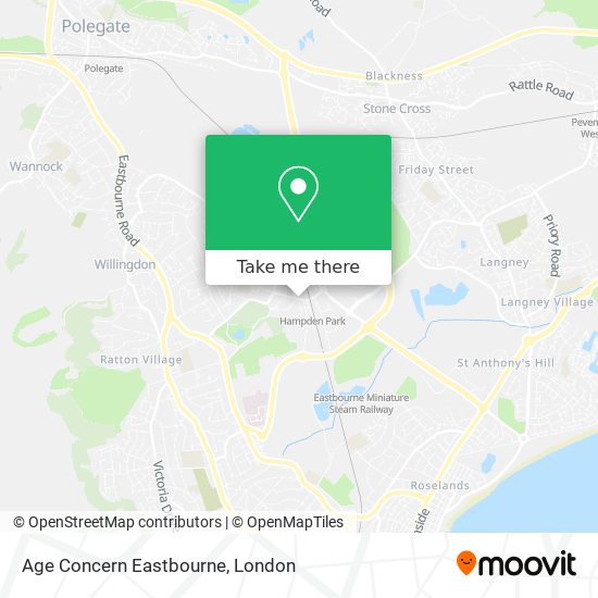 Age Concern Eastbourne map