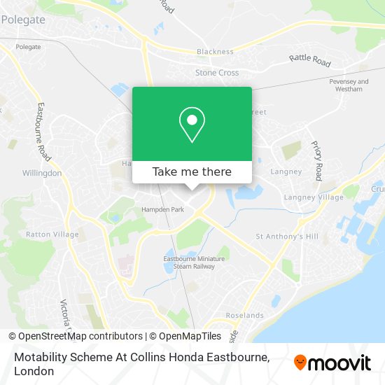 Motability Scheme At Collins Honda Eastbourne map