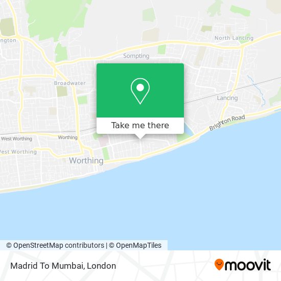 Madrid To Mumbai map