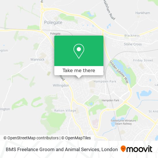 BMS Freelance Groom and Animal Services map