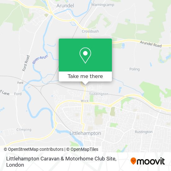 Littlehampton Caravan & Motorhome Club Site map