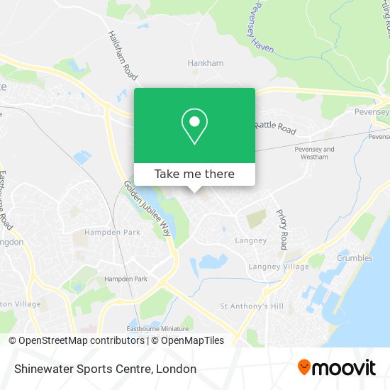 Shinewater Sports Centre map
