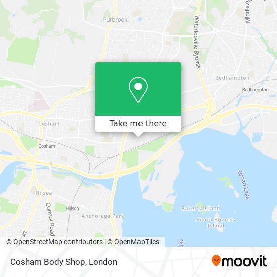 Cosham Body Shop map
