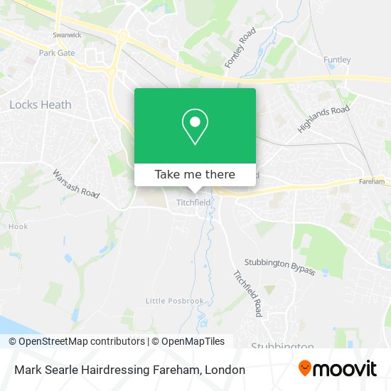 Mark Searle Hairdressing Fareham map