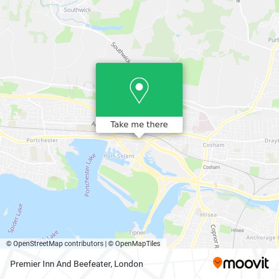 Premier Inn And Beefeater map