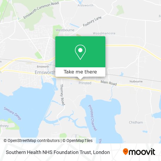 Southern Health NHS Foundation Trust map
