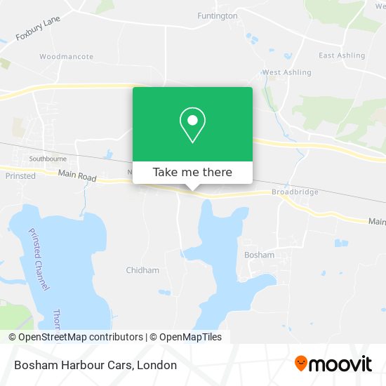 Bosham Harbour Cars map