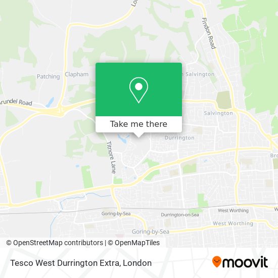 Tesco West Durrington Extra map