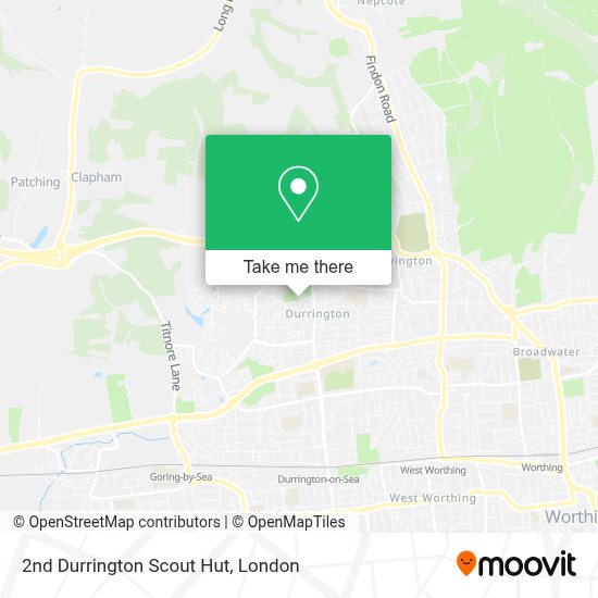 How to Get to 2nd Durrington Scout Hut in Worthing by Bus or Train?