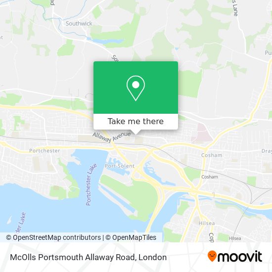 McOlls Portsmouth Allaway Road map