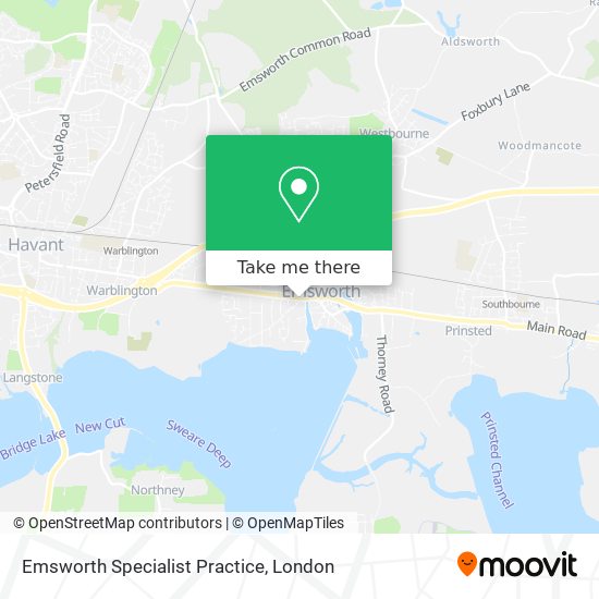 Emsworth Specialist Practice map