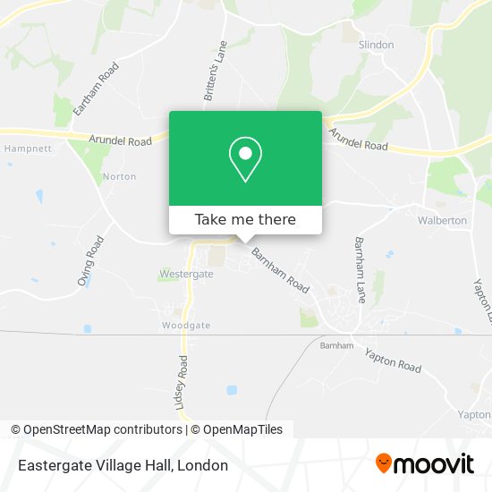 Eastergate Village Hall map