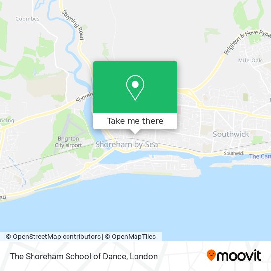 The Shoreham School of Dance map