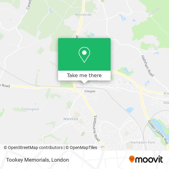 Tookey Memorials map