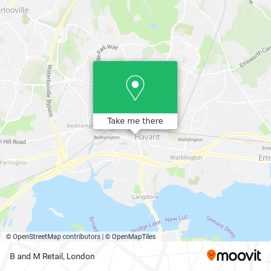 B and M Retail map