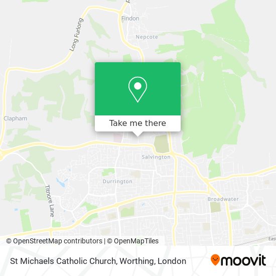 St Michaels Catholic Church, Worthing map