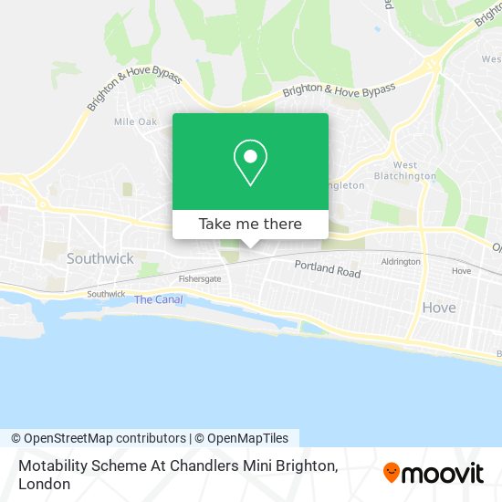 Motability Scheme At Chandlers Mini Brighton map