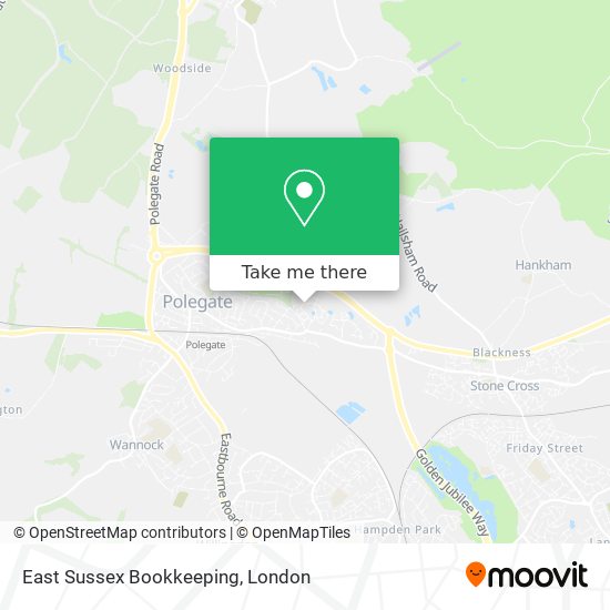 East Sussex Bookkeeping map