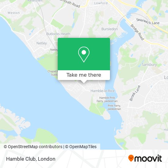 Hamble Club map