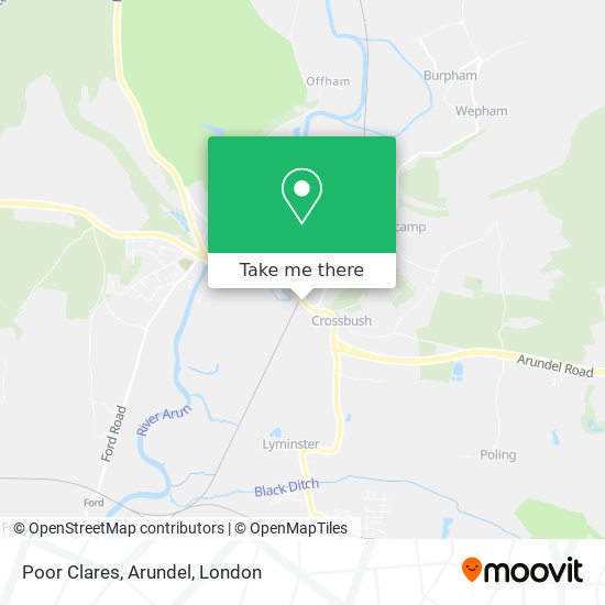 Poor Clares, Arundel map