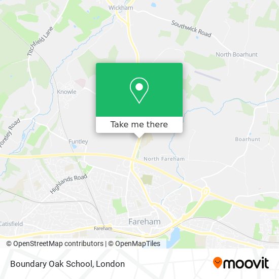 Boundary Oak School map