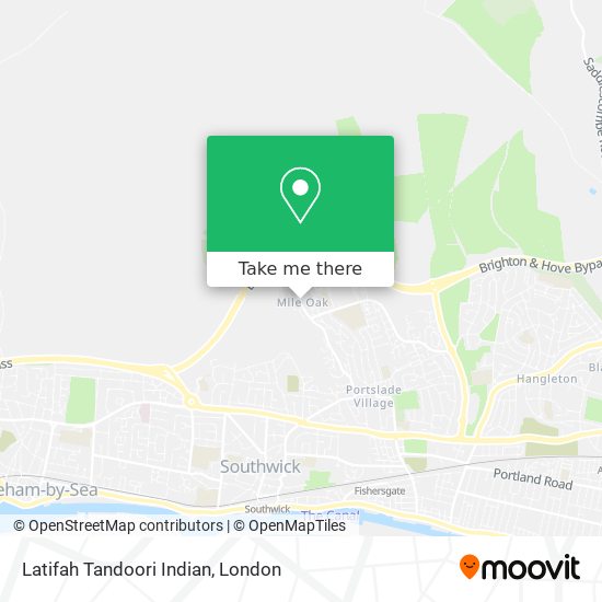 Latifah Tandoori Indian map