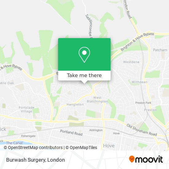 Burwash Surgery map