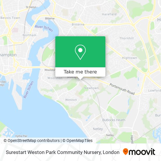 Surestart Weston Park Community Nursery map