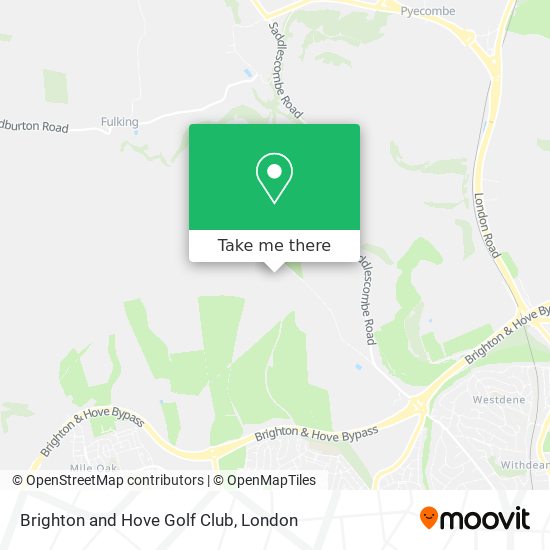 Brighton and Hove Golf Club map