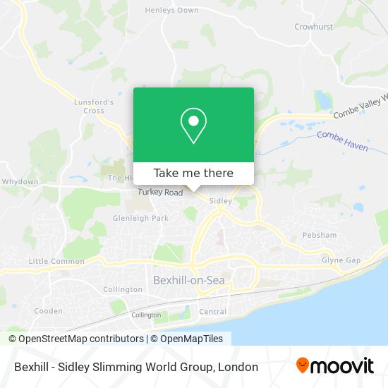 Bexhill - Sidley Slimming World Group map