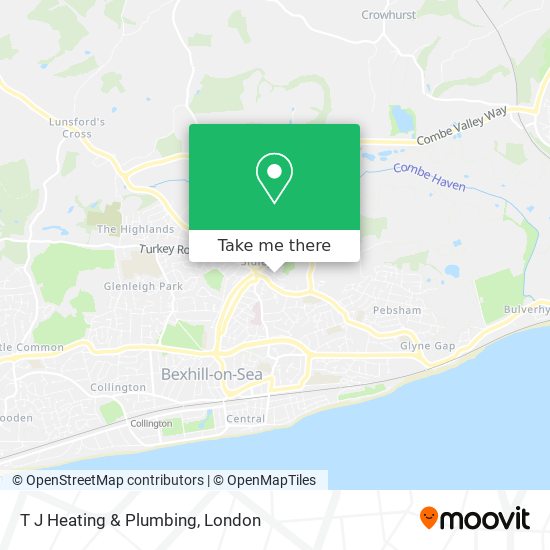 T J Heating & Plumbing map
