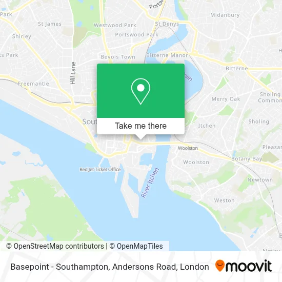 Base Point London How to Get to Basepoint - Southampton, Andersons Road in London by Bus ...