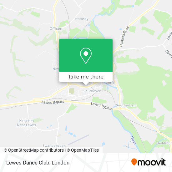 Lewes Dance Club map