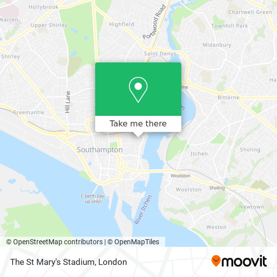 The St Mary's Stadium map