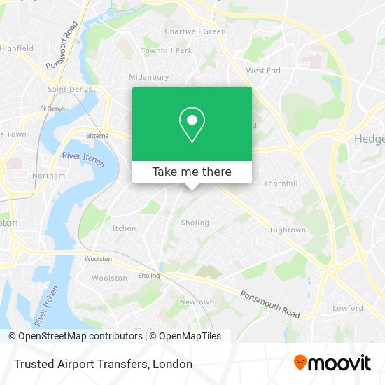Trusted Airport Transfers map
