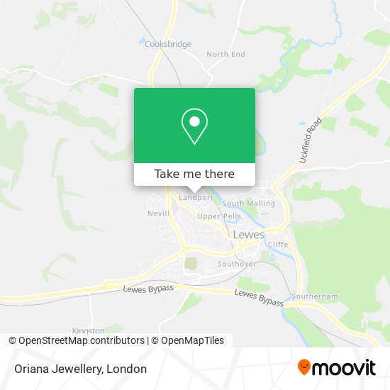 Oriana Jewellery map