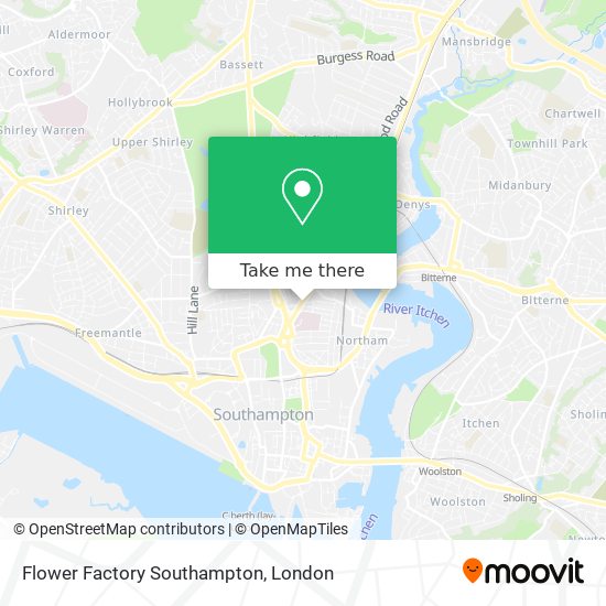 Flower Factory Southampton map