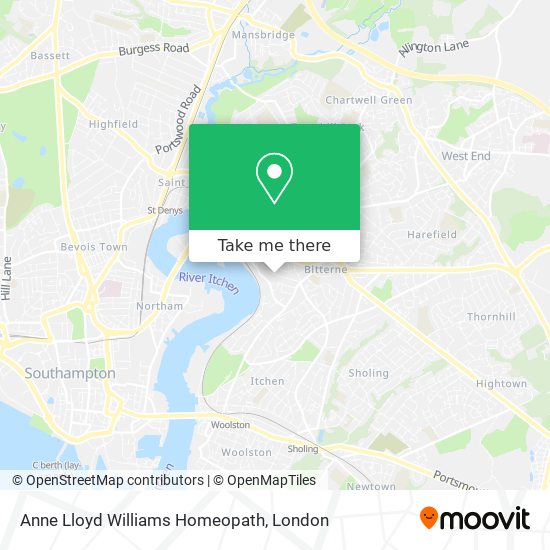 Anne Lloyd Williams Homeopath map
