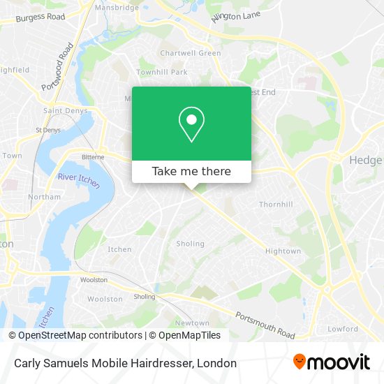 Carly Samuels Mobile Hairdresser map