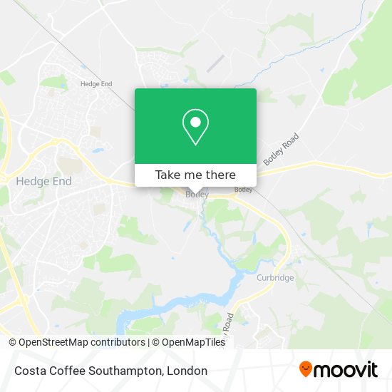 Costa Coffee Southampton map