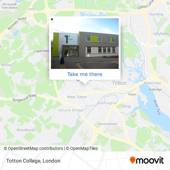 Totton College map