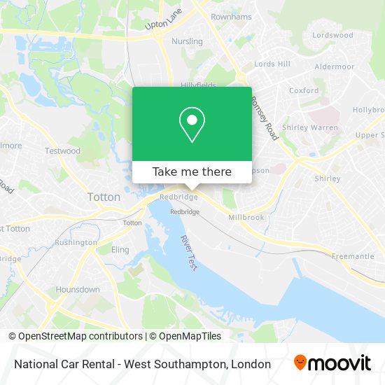 National Car Rental - West Southampton map